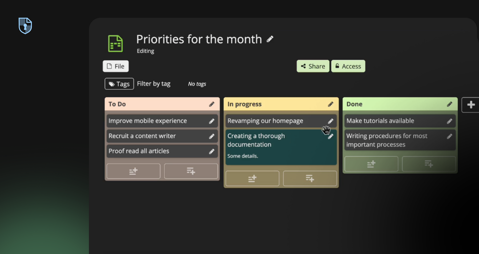 Task management illustration